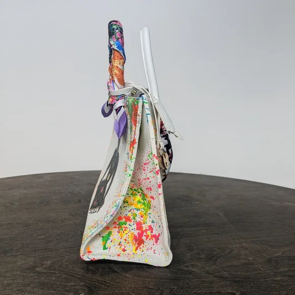 Anca Barbu Sophia Chakras Bright NWOT Handbag Purse Bag Top Handle - Picture 9 of 16